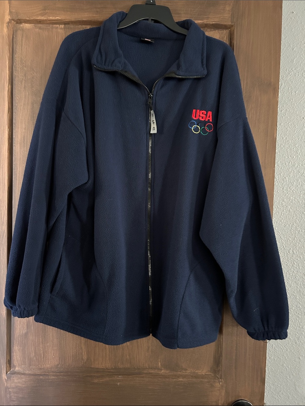 USA Olympic Navy Full-Zip Fleece Jacket